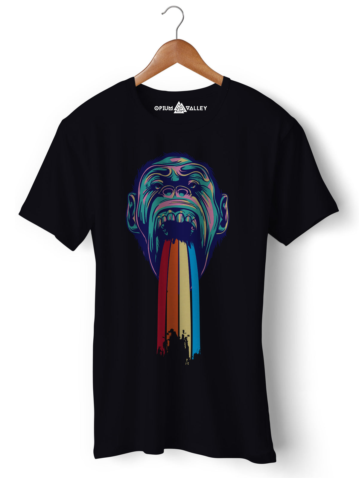 Monkey Rain - Round Neck T-Shirt - Opium Valley