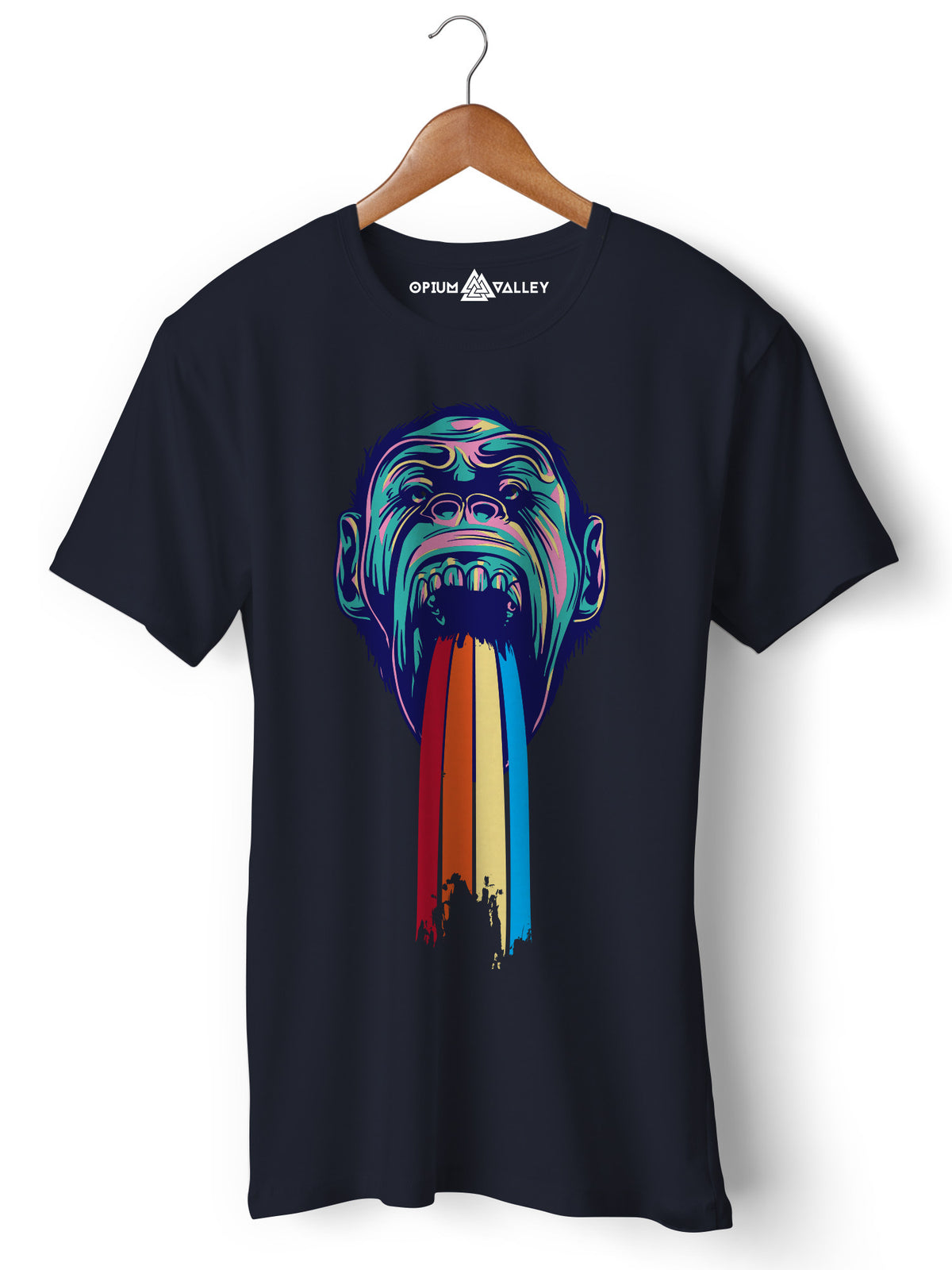 Monkey Rain - Round Neck T-Shirt - Opium Valley