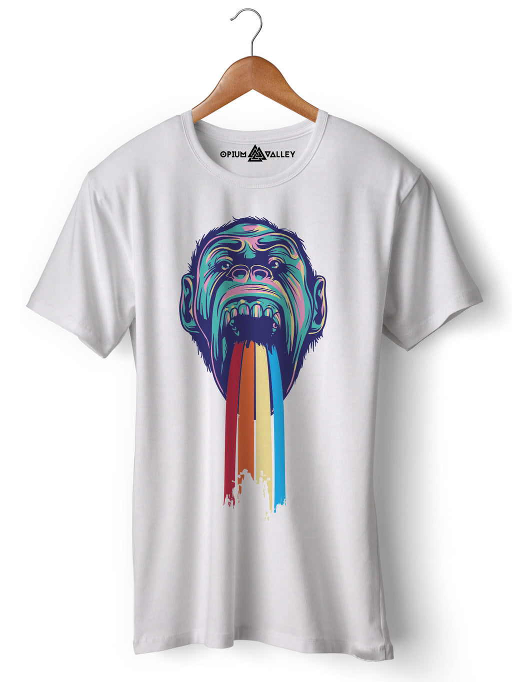 Monkey Rain - Round Neck T-Shirt - Opium Valley
