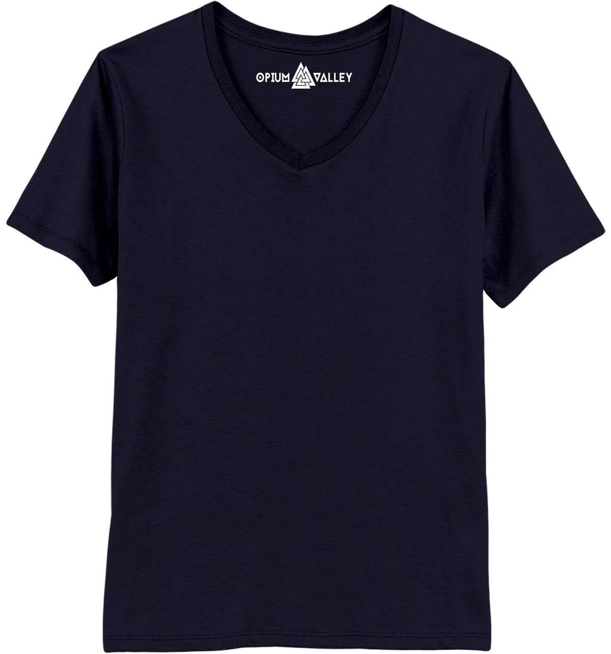Navy Blue - V-neck T-Shirt - Opium Valley