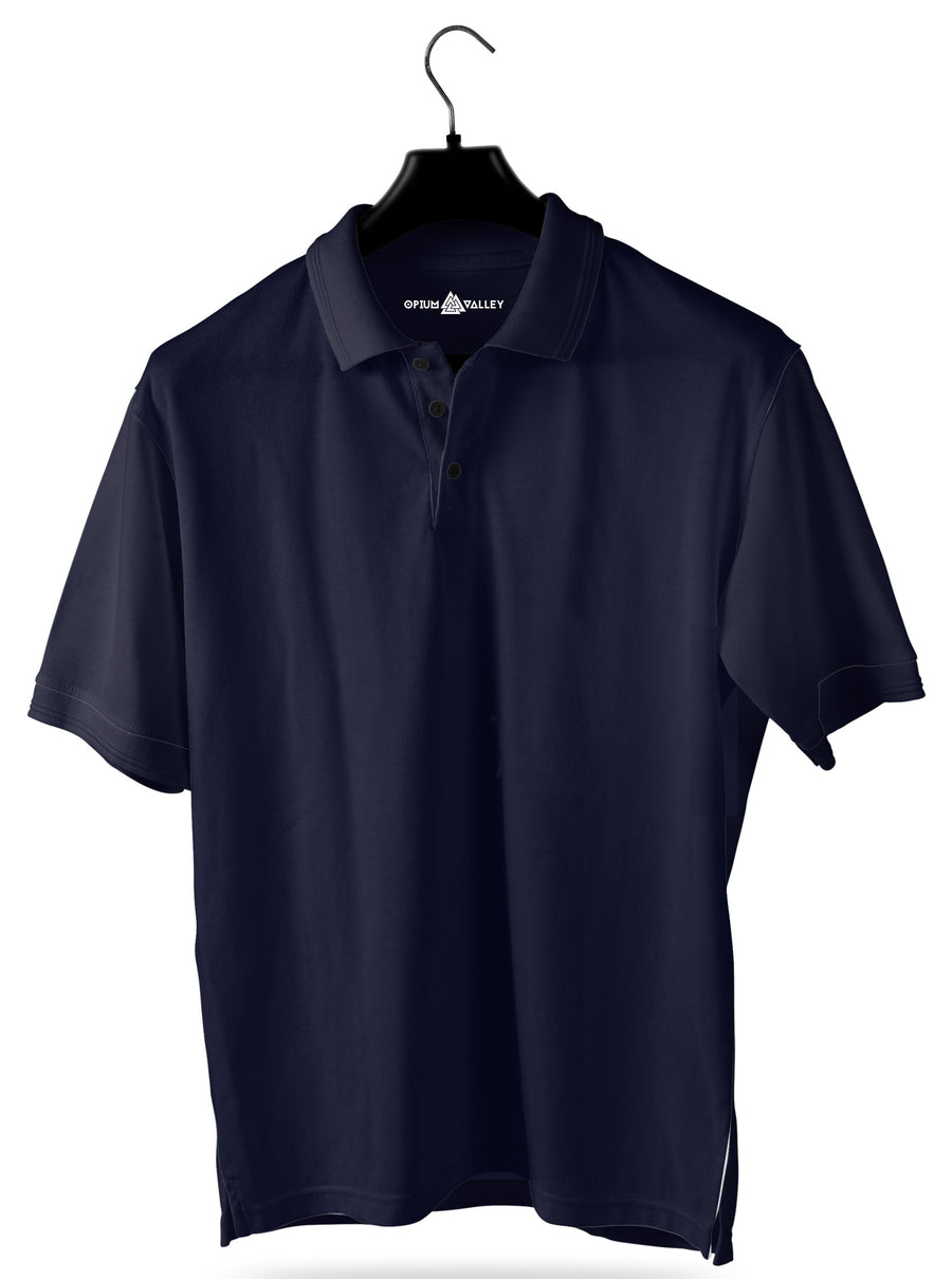 Navy Blue- Polo T-shirt