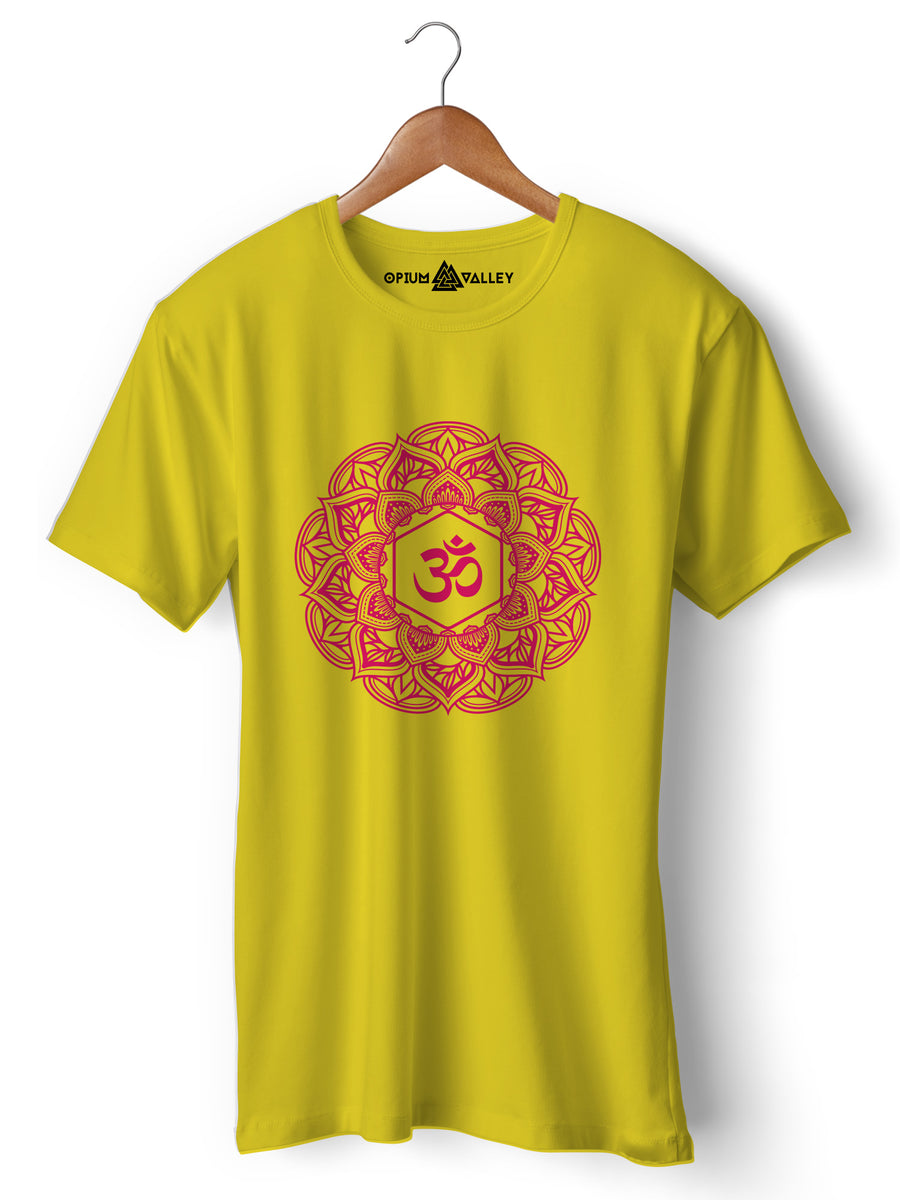 Mandala Om - Round Neck T-Shirt