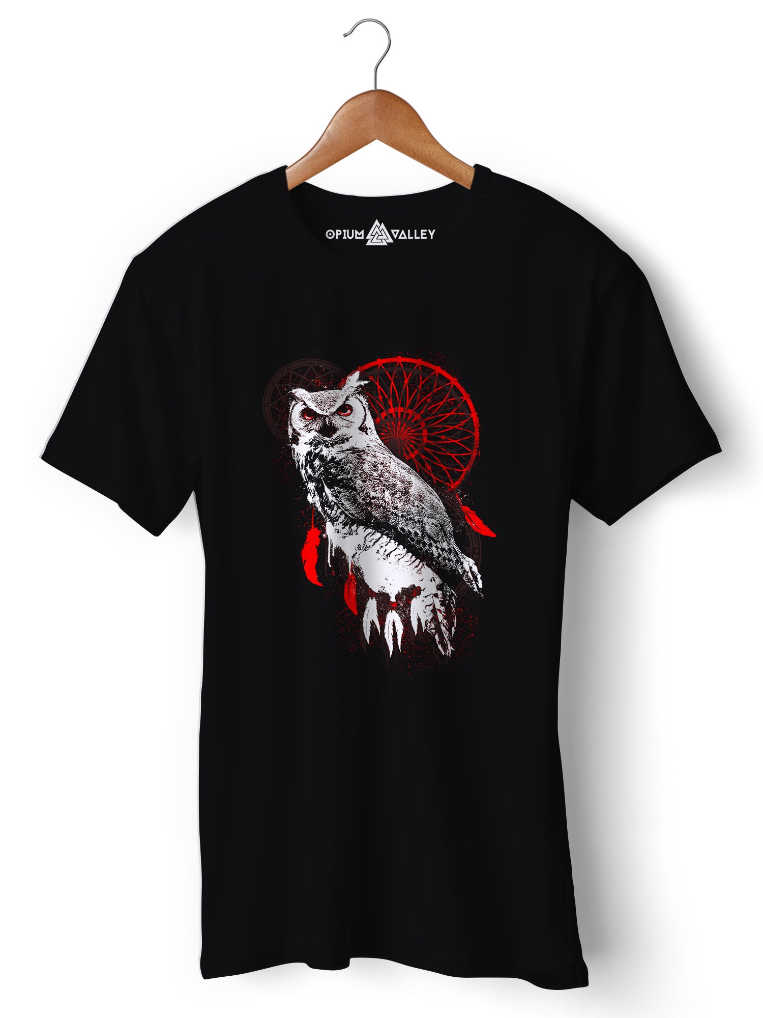 Dreamcatcher Owl - Round Neck T-Shirt - Opium Valley