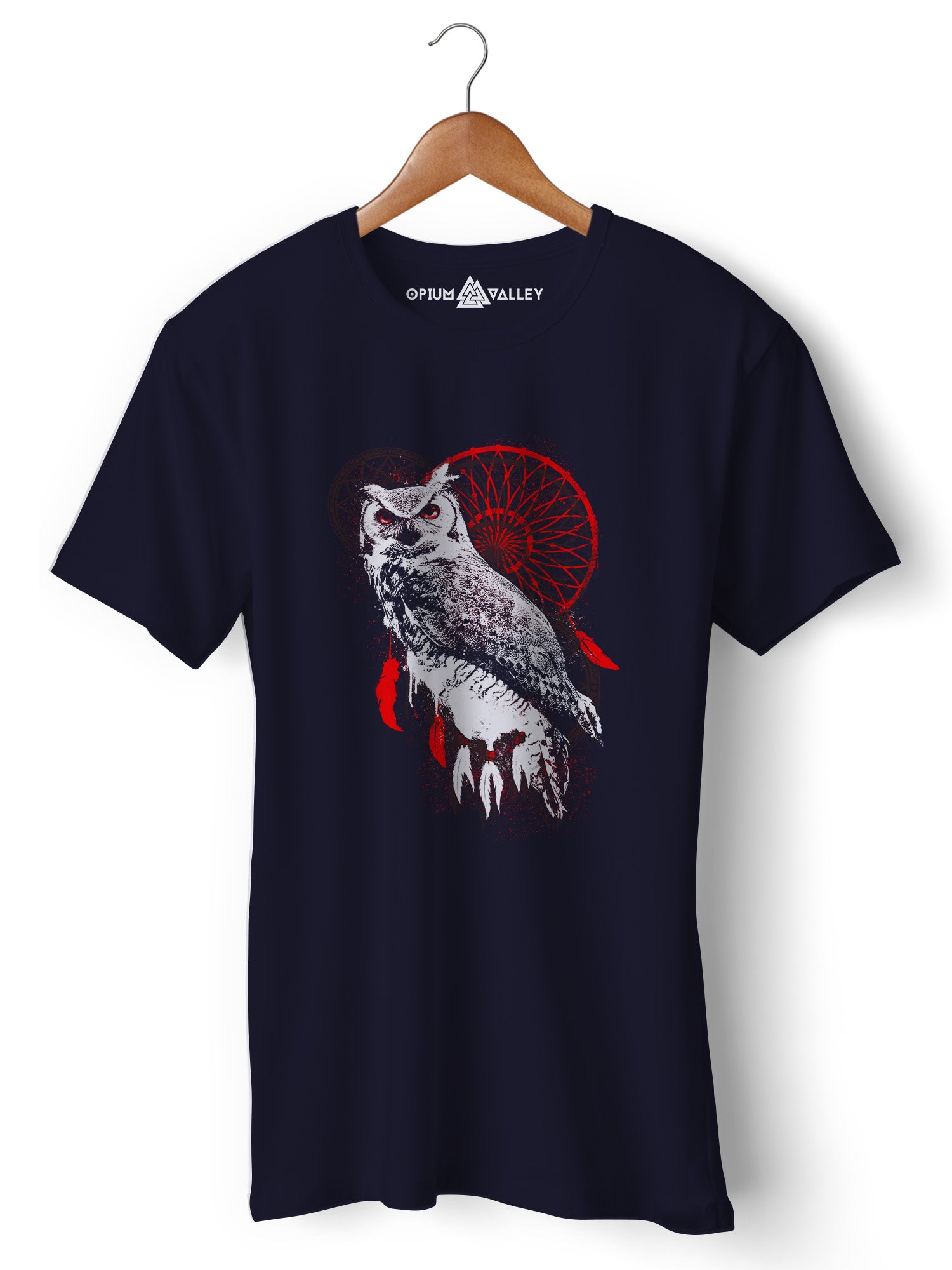 Dreamcatcher Owl - Round Neck T-Shirt - Opium Valley