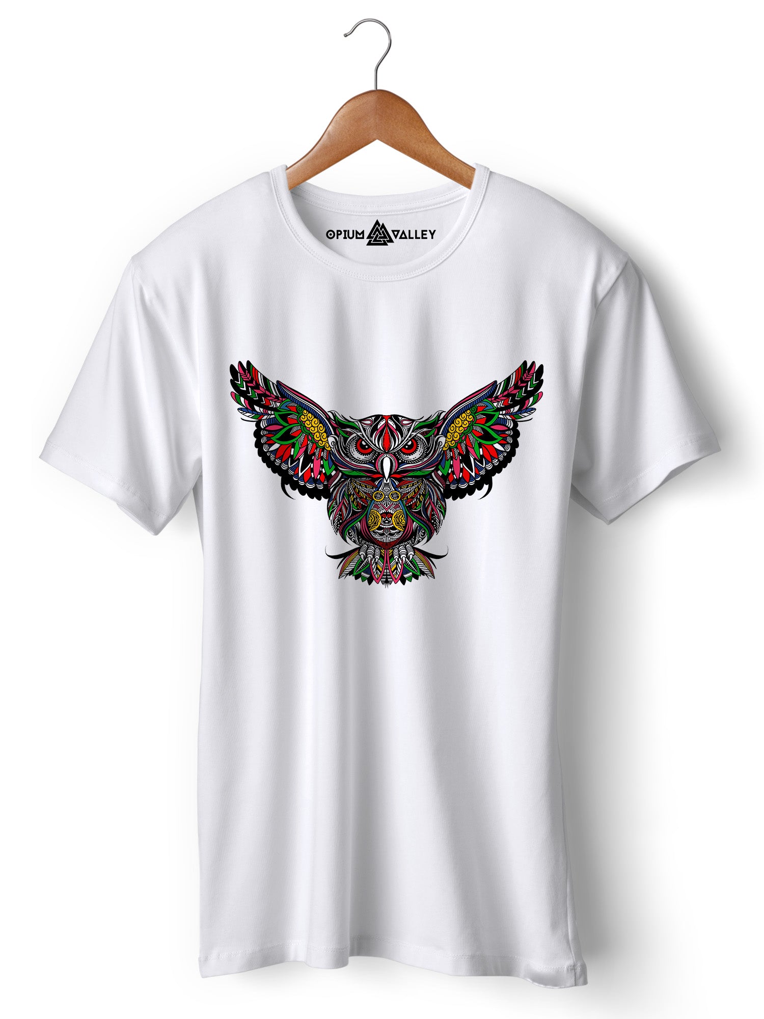 Trippy Animal T-shirt - Artistic Owl Illustration