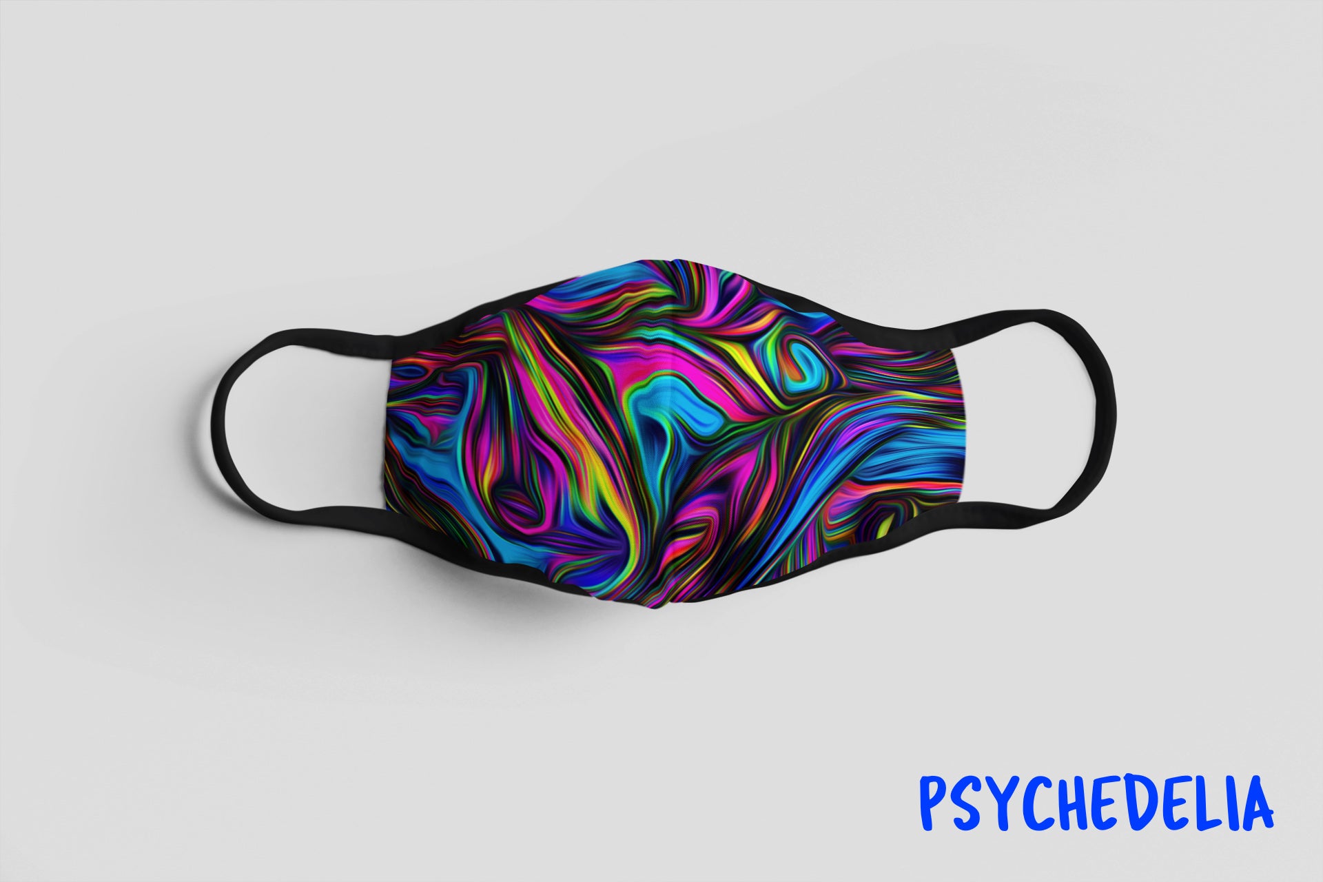 Designer Face Mask (3-layer with filter pocket): PSYCHEDELIA