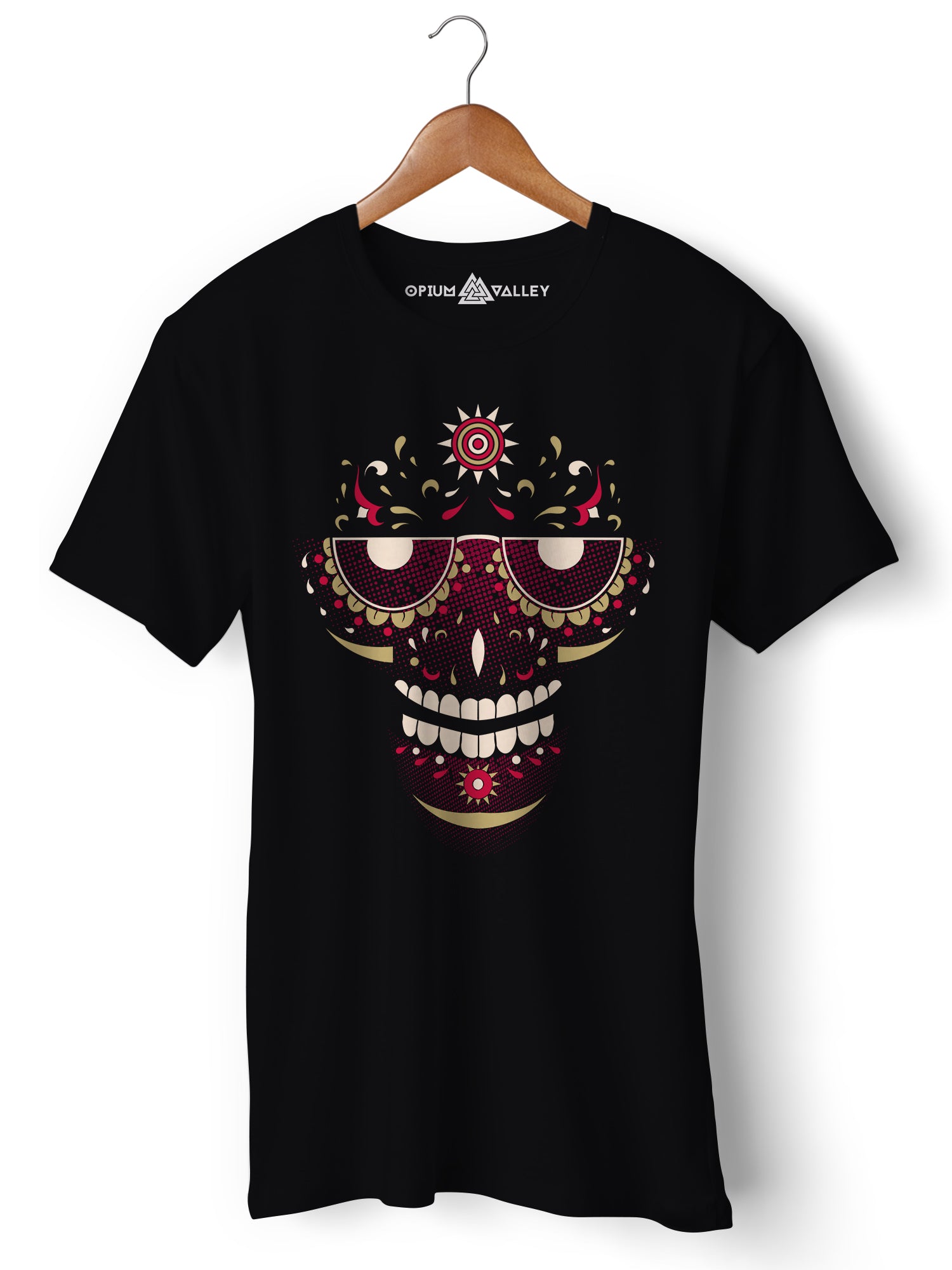 Men's Psy Face Graphic T-Shirt - Vibrant Psychedelic Design