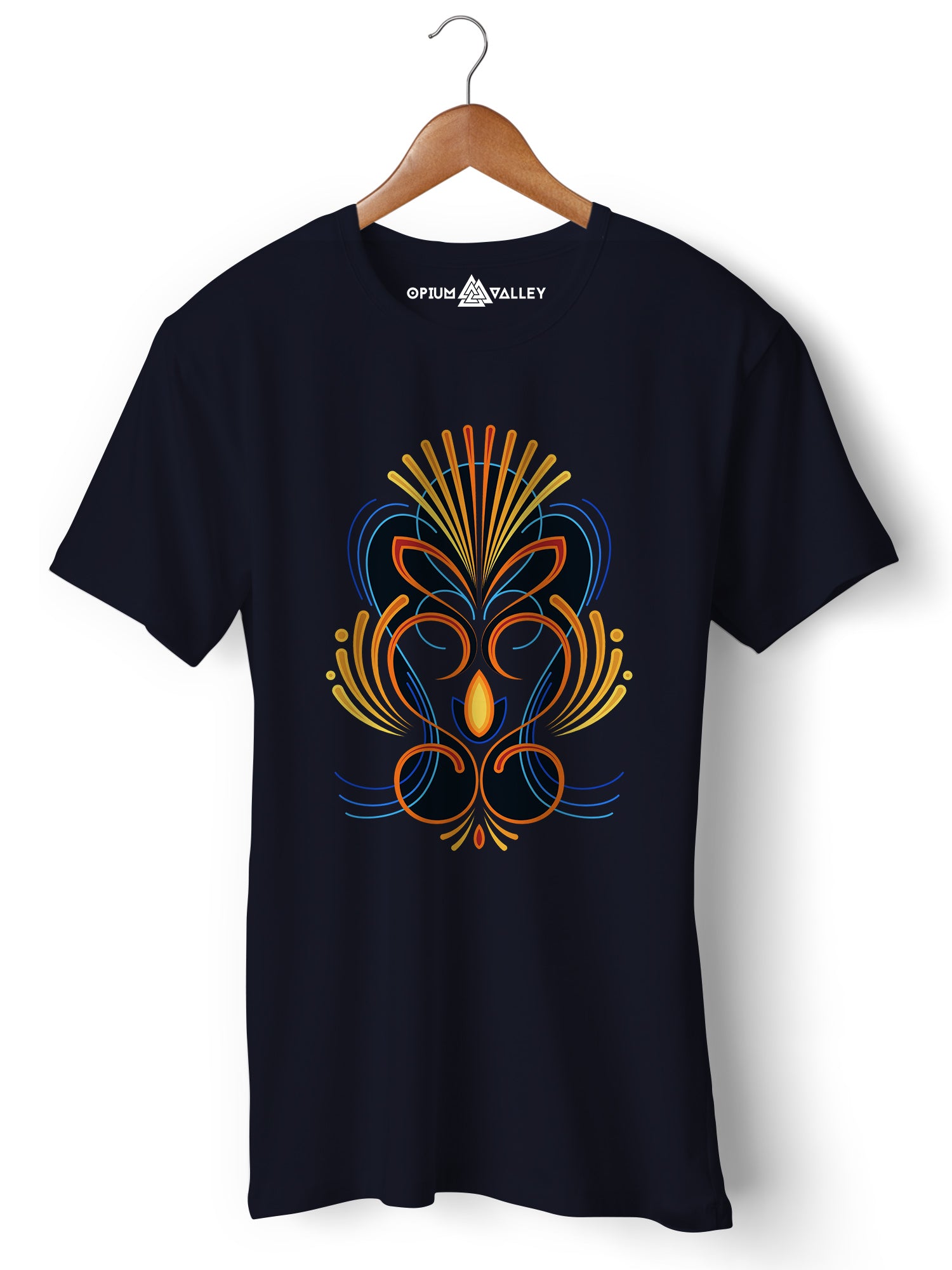 Men's Psy Realm Graphic T-Shirt - Immersive Psychedelic Design
