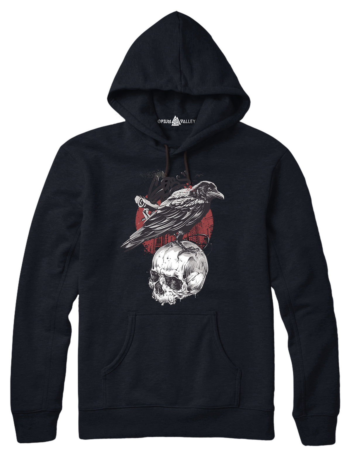 Skull Crow - Hoodie - Opium Valley