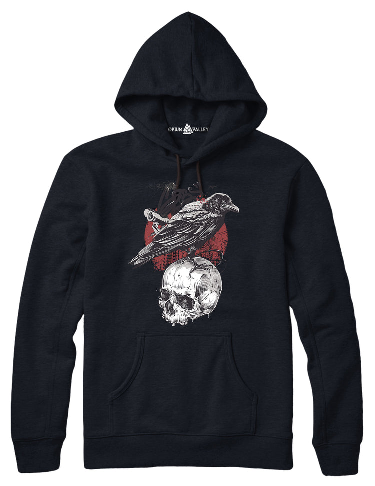 Skull Crow - Hoodie - Opium Valley
