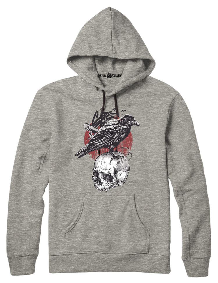 Skull Crow - Hoodie - Opium Valley