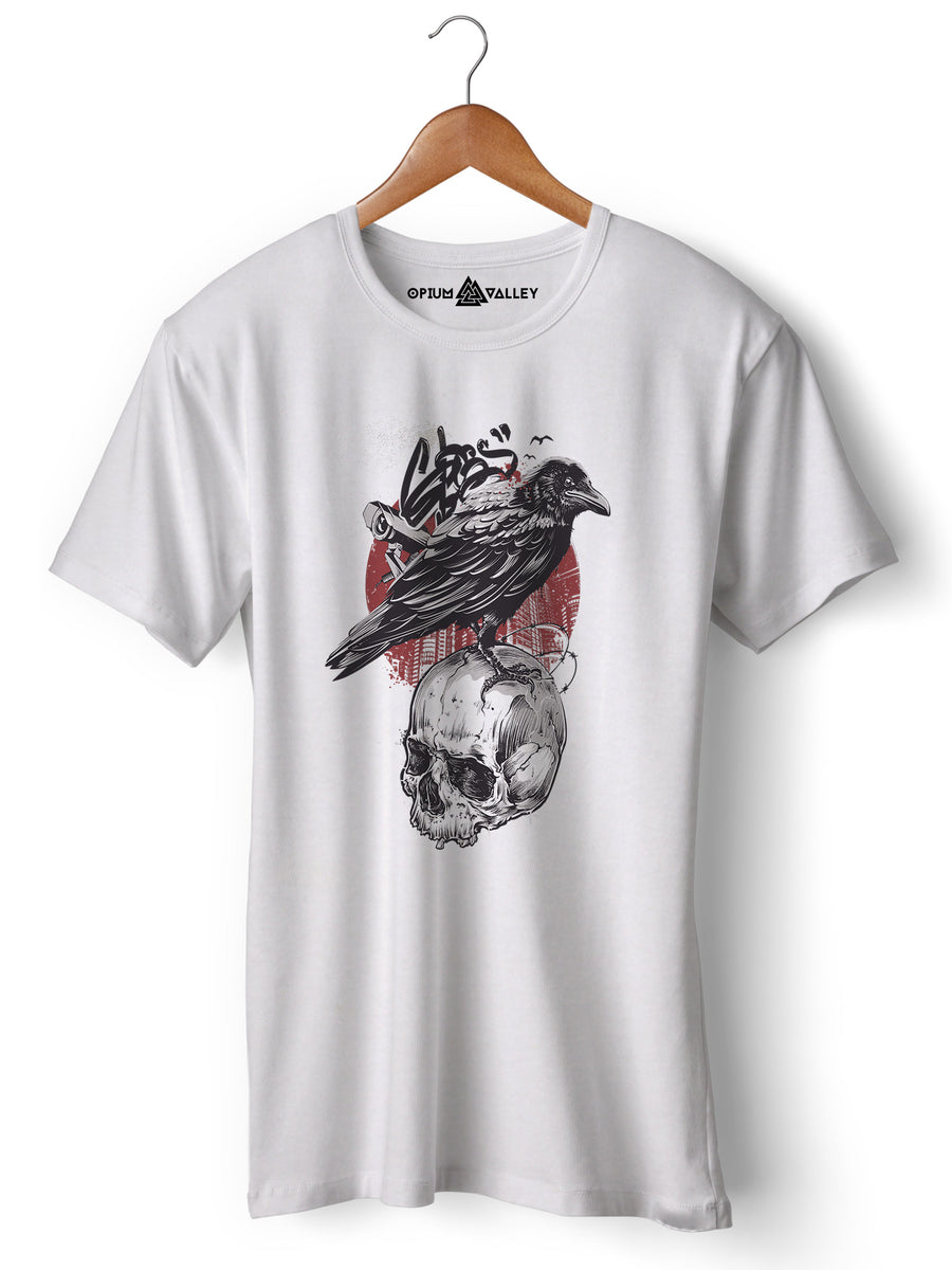 Skull Crow - Printed T-shirt
