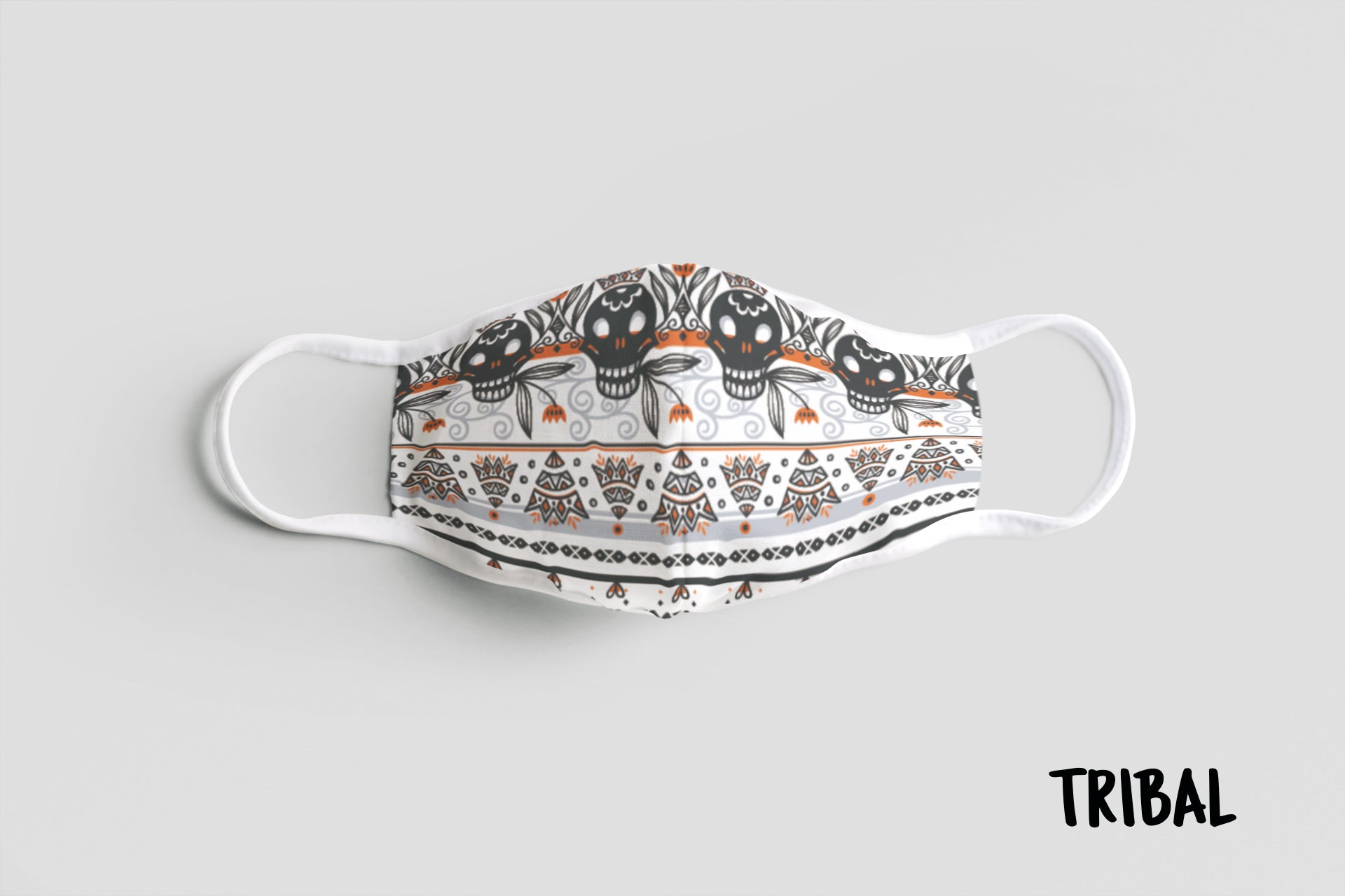 Designer Face Mask (3-layer with filter pocket with Nose Clip & Adjustable earloop): TRIBAL