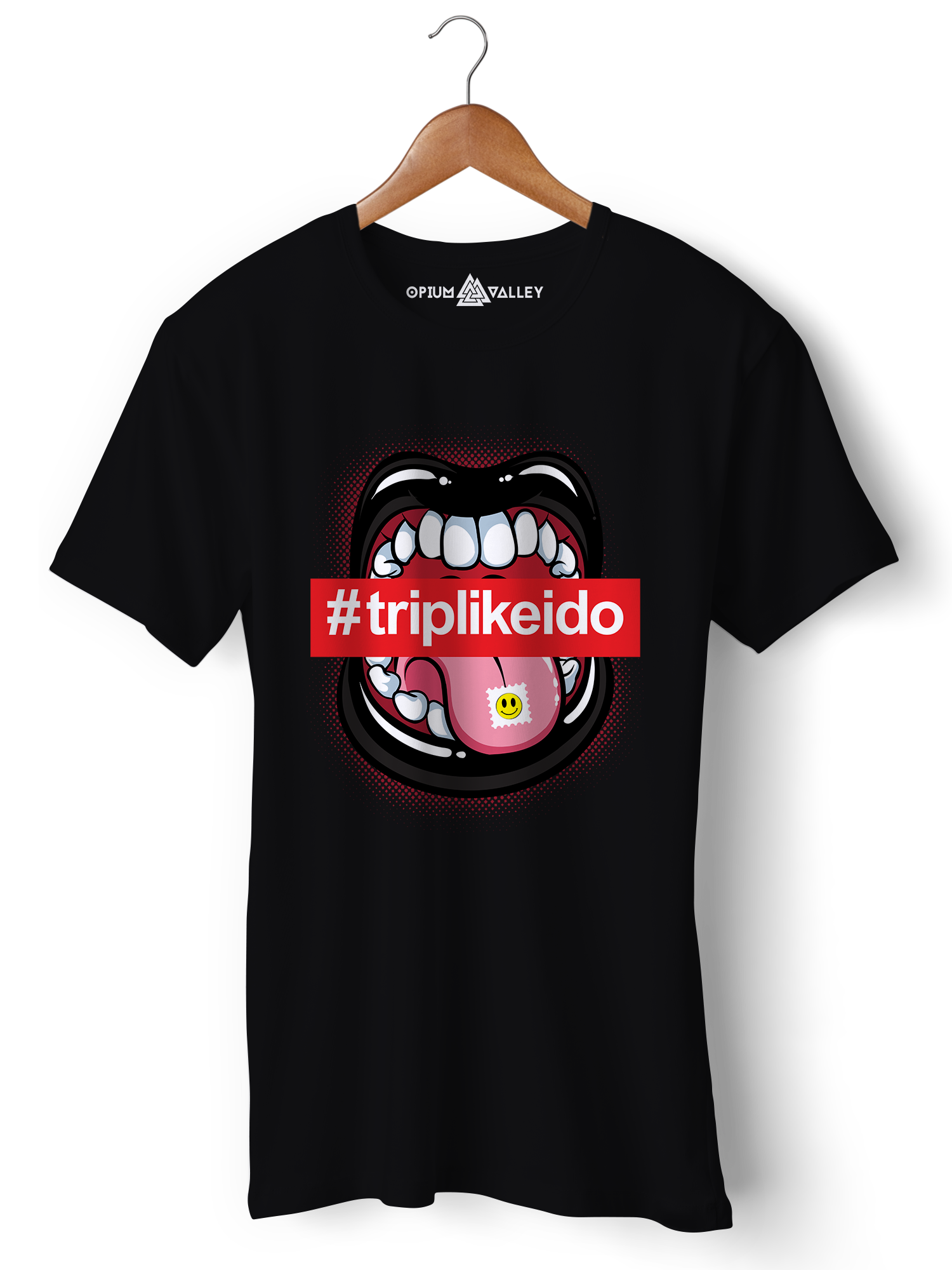 Tripping - Round Neck T-Shirt - Opium Valley
