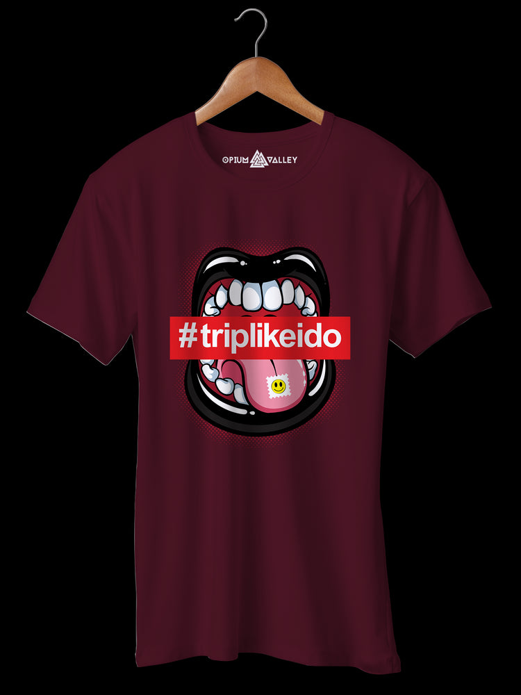 Tripping - Round Neck T-Shirt - Opium Valley