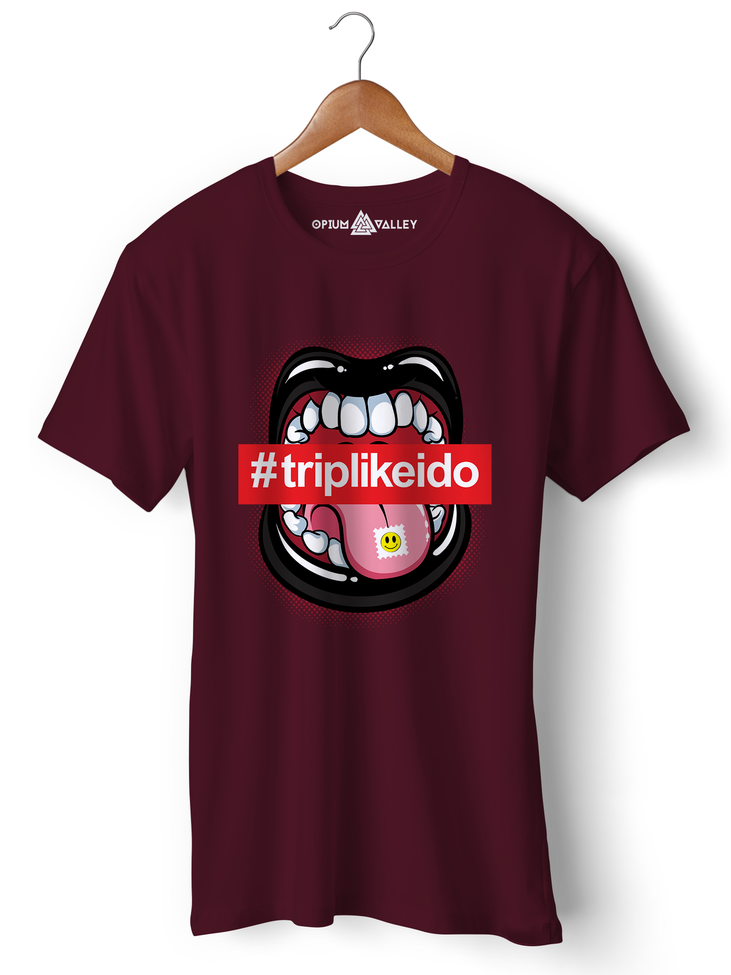 Tripping - Round Neck T-Shirt - Opium Valley