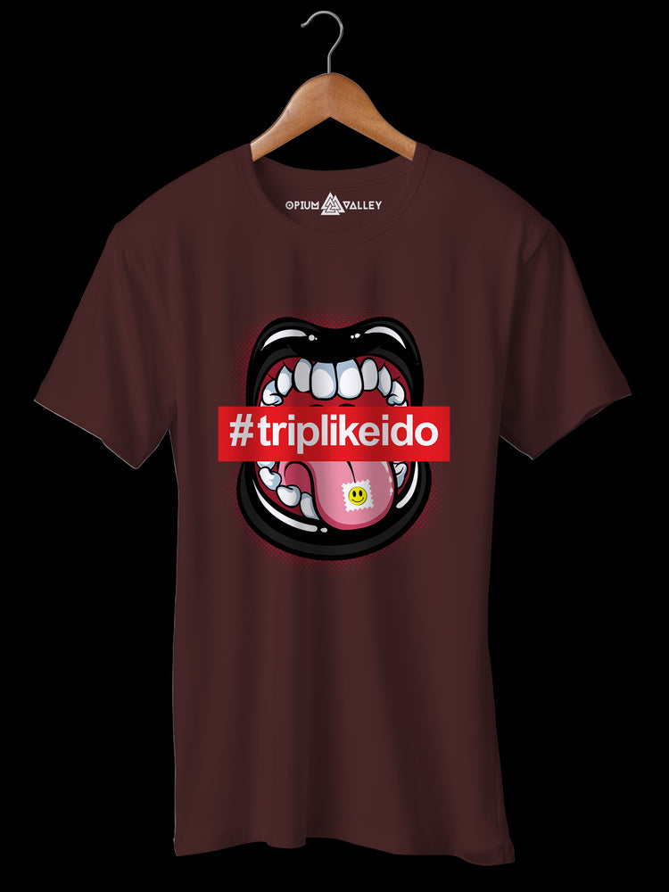Tripping - Round Neck T-Shirt - Opium Valley