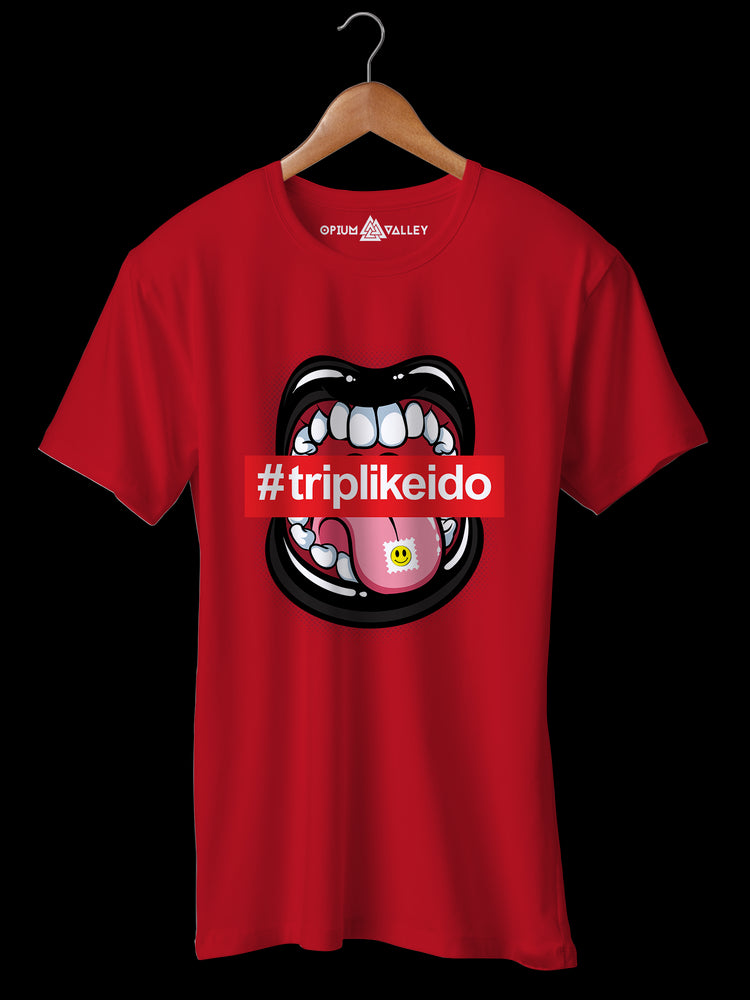 Tripping - Round Neck T-Shirt - Opium Valley