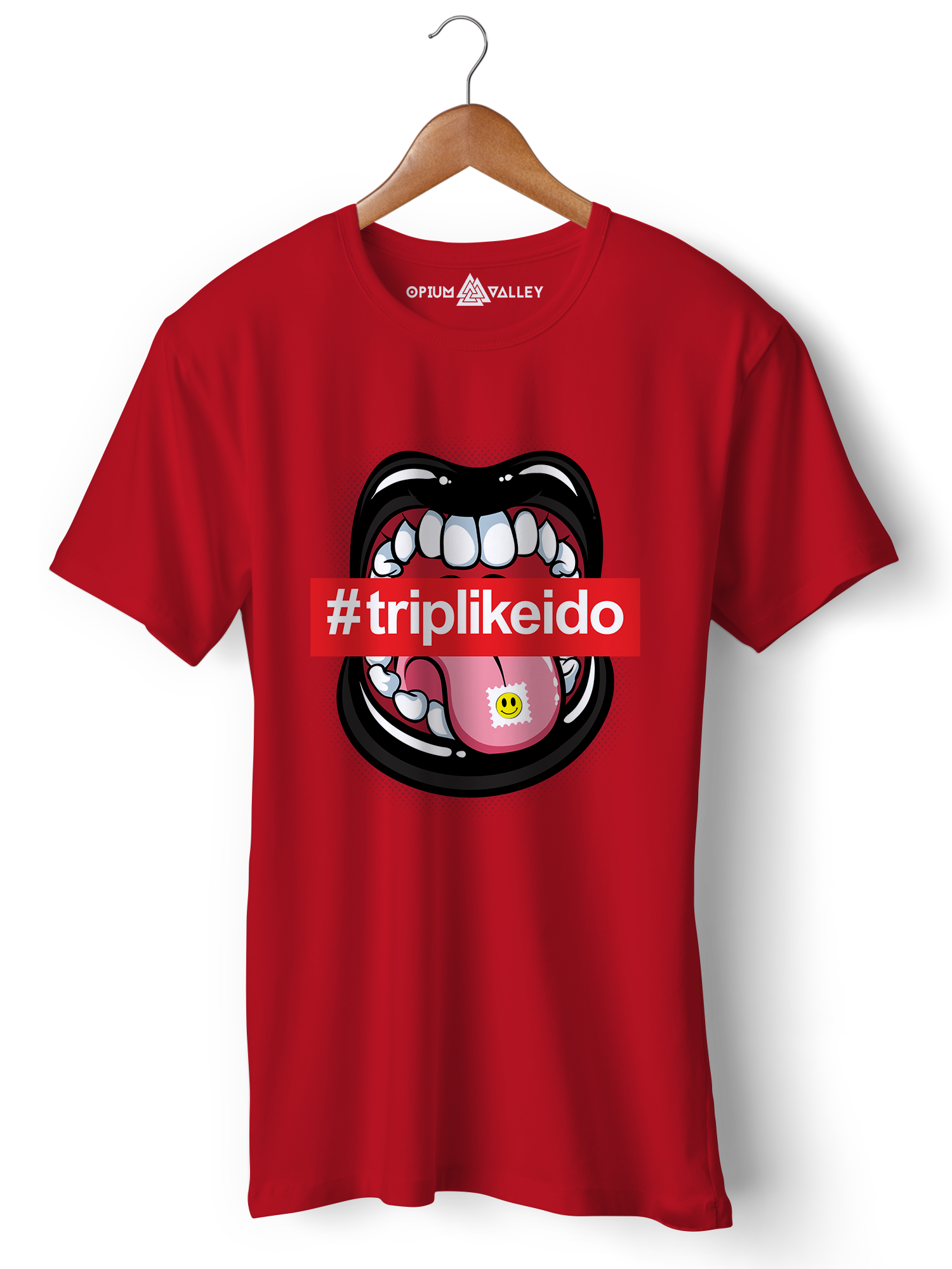 Tripping - Round Neck T-Shirt - Opium Valley