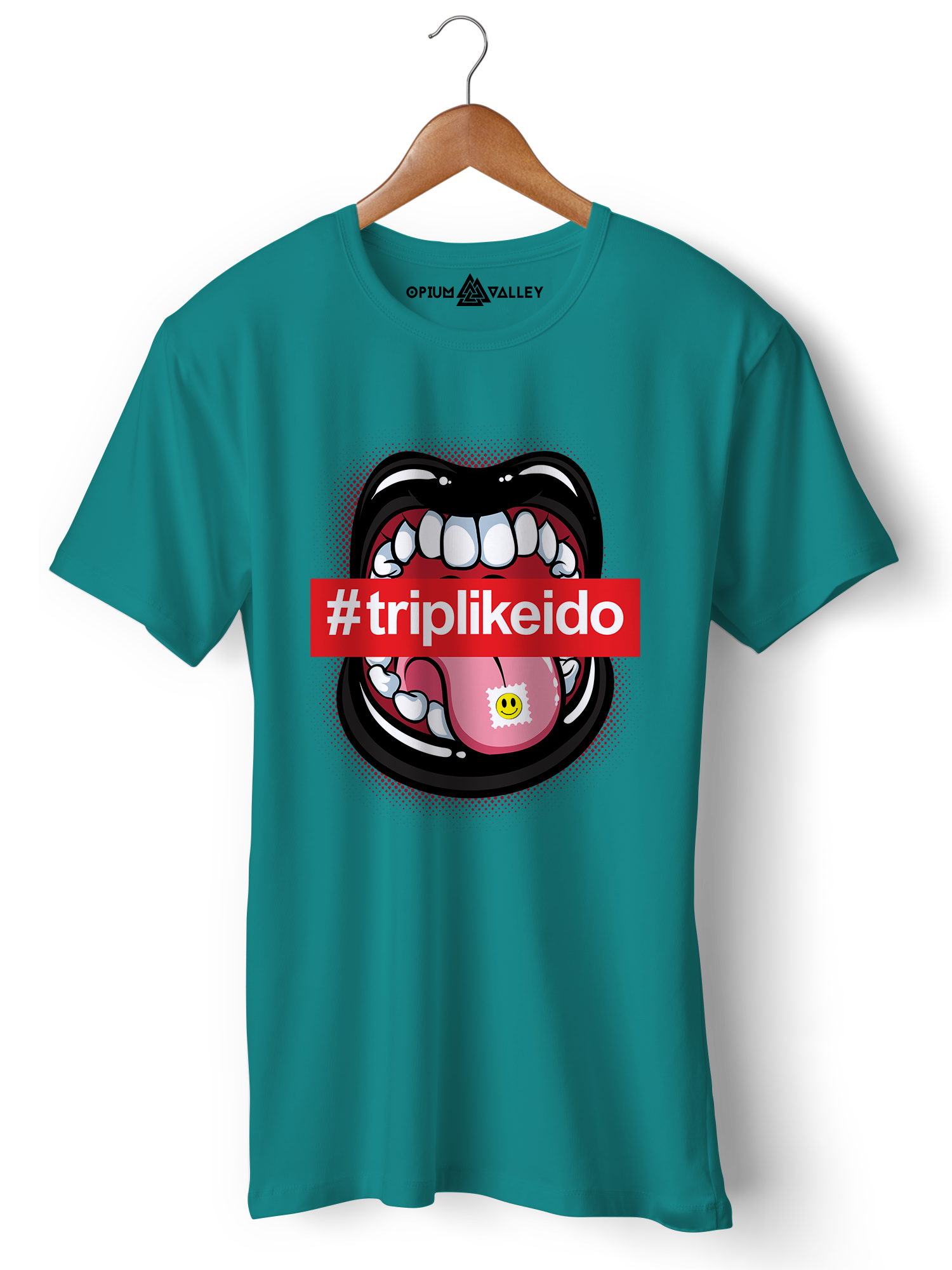 Tripping - Round Neck T-Shirt - Opium Valley