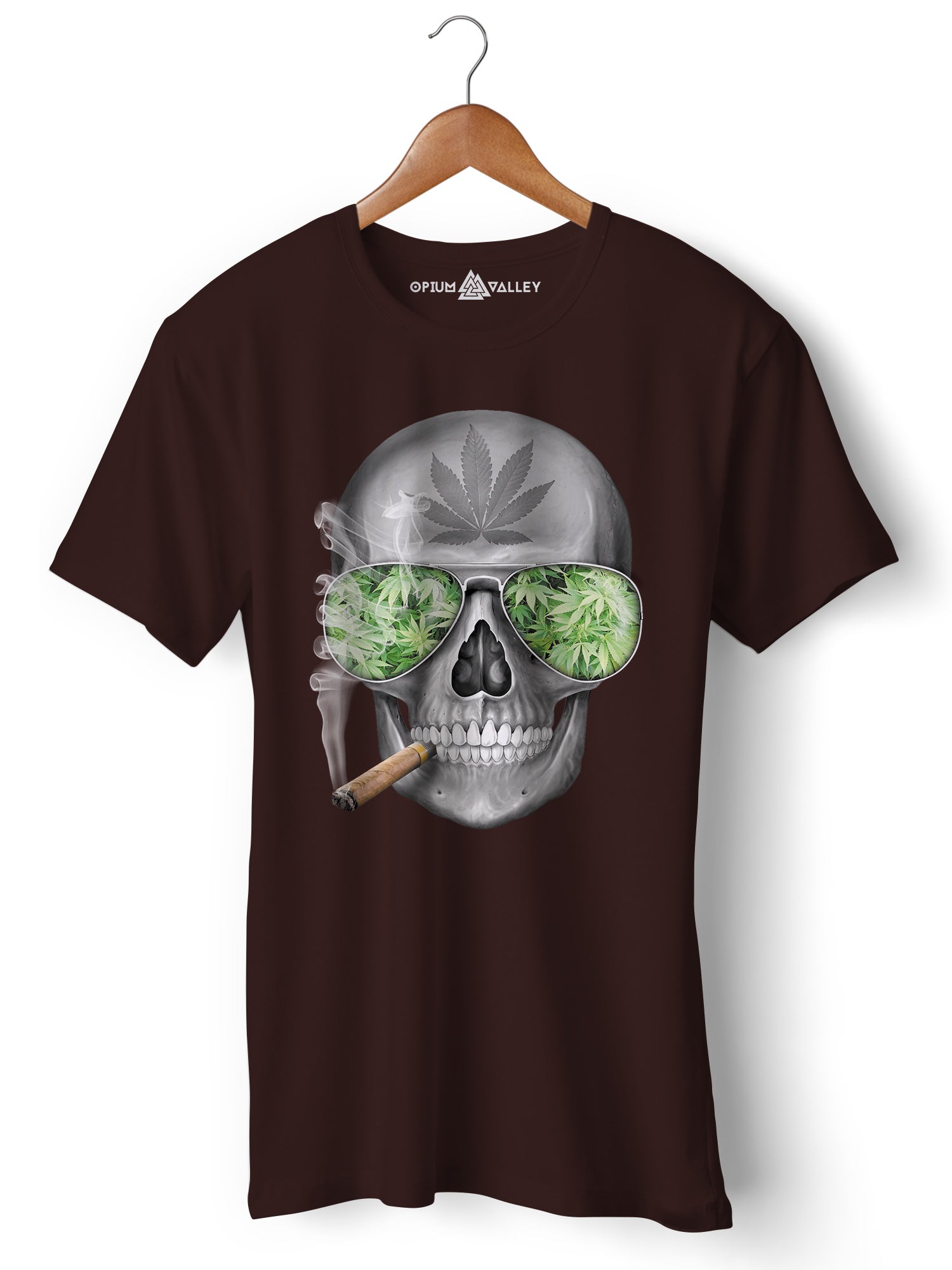 Skull Weed - Round Neck T-Shirt - Opium Valley