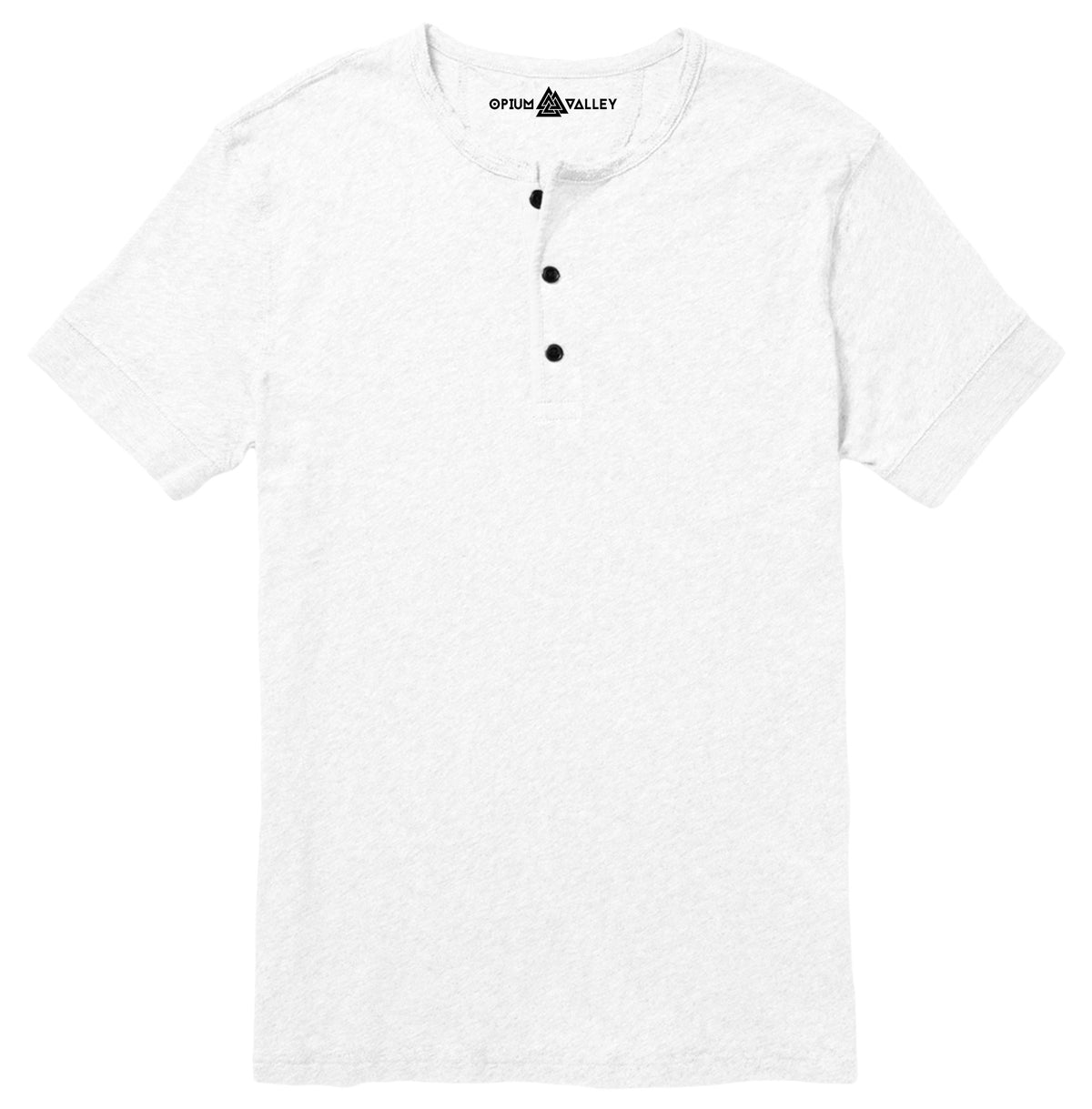 White - Henley T-Shirt - Opium Valley