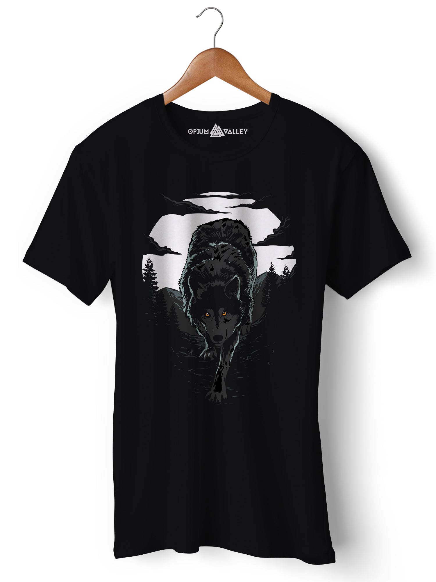 Men's Wild Wolf Graphic T-Shirt - Powerful Wolf Design